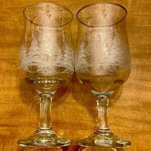 Vintage Libbey Arby’s Winter Scene glasses